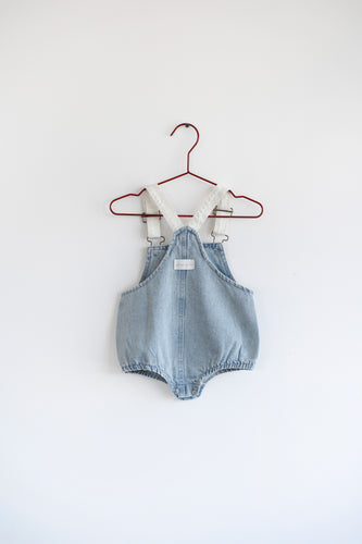 Please Mom Distressed Barrel Baby Romper