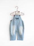 Please Mom Denim Bow Barrel Overalls *RUNS SMALL*