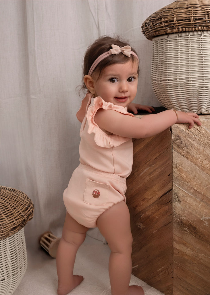 Mini Label Doll Two Piece Set - Pink