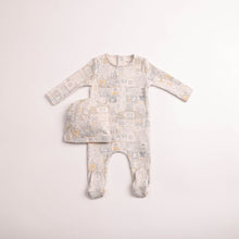 Load image into Gallery viewer, Bee &amp; Dee Boys Dollhouse Print Footie And Beanie