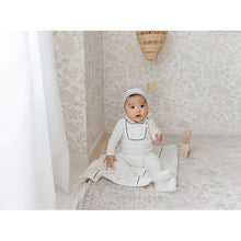 Load image into Gallery viewer, Mon Tresor Double Button Boys Layette Set - Ivory &amp; Navy