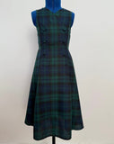 Christina Rhode Black And Green Plaid Dress (1154)