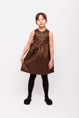 Olivia Rhode Brown Quilted Dress (1156)