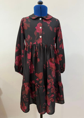 Christina Rhode Dress (1166) - Black/Burgundy