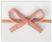 Load image into Gallery viewer, Adora Dusty Pink Velvet Bow Headband