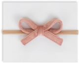 Adora Mini Dusty Pink Velvet Bow Headband