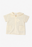 Please Mom Vanilla Seersucker Shirt