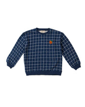 Load image into Gallery viewer, Wander &amp; Wonder Printed Sweatshirt - Navy Check