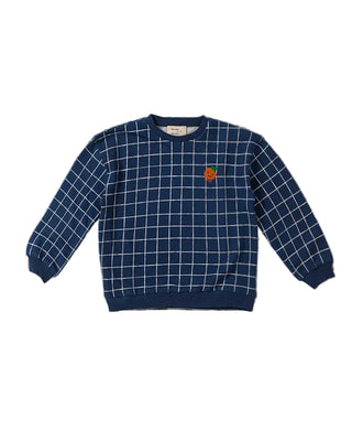Wander & Wonder Printed Sweatshirt - Navy Check