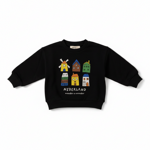 Wander & Wonder Baby Nederland Sweatshirt - Black N Land