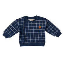 Load image into Gallery viewer, Wander &amp; Wonder Baby Check Sweatshirt - Ink Check