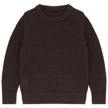 Load image into Gallery viewer, Calla Lili Boys Knit Round Neck Sweater - Brown