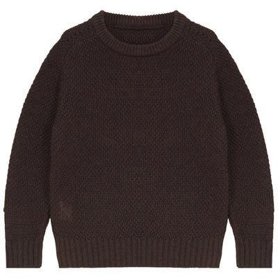 Calla Lili Boys Knit Round Neck Sweater - Brown