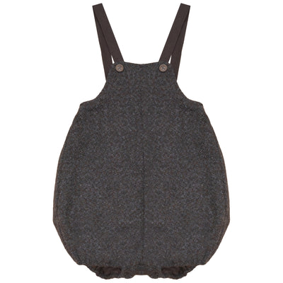 Calla Lili Boys Tweed Romper - Grey/Brown