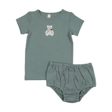 Load image into Gallery viewer, Lil Legs Embroidered Bloomer Set - Blue Bear