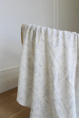 Little Threads Sky Blue Toile Muslin Blanket