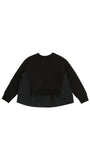 Elisabetta Franchi Sweatshirt With Poplin Insert - Black