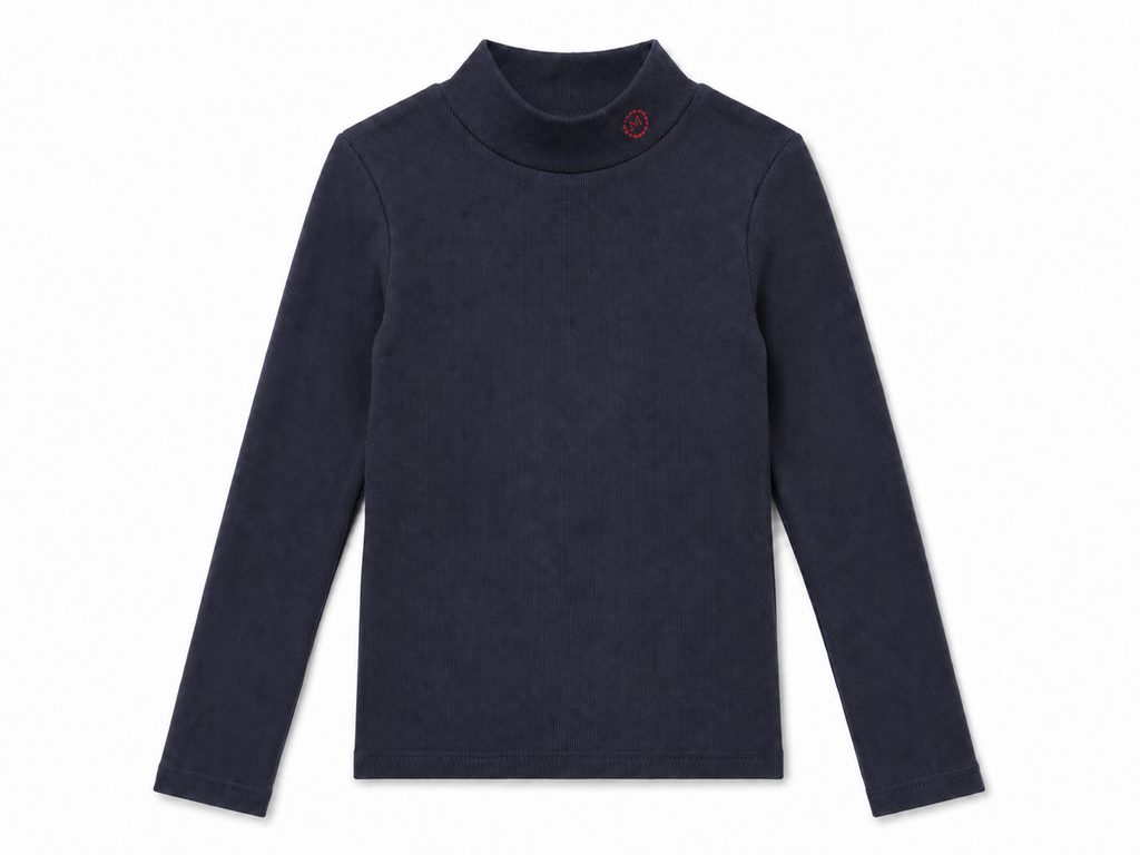 Madeline Girls Mockneck With Floral Design