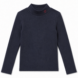 Madeline Girls Mockneck With Floral Design