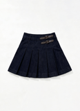 Madeline Girls Pleated Denim Skirt