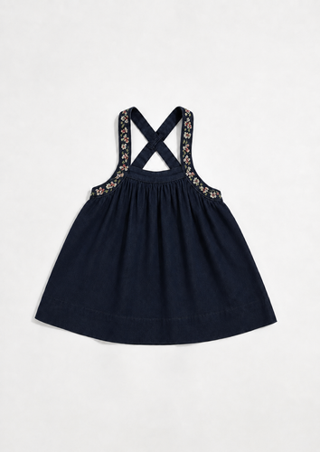Madeline Girls Denim Pinafore