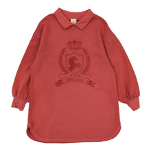 Load image into Gallery viewer, Lil Legs Emblem Sweatshirt Dress - Mineral Red
