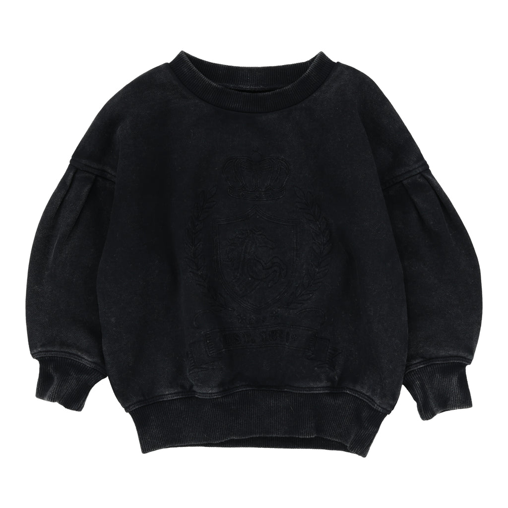 Lil Legs Emblem Sweatshirt - Black Wash