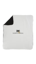 Load image into Gallery viewer, Elisabetta Franchi Embroidered Logo Padlock Blanket - Ivory/Black/Black-Gold