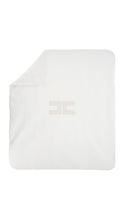 Load image into Gallery viewer, Elisabetta Franchi CC Embroidered Sweatshirt Blanket - Ivory/Gold