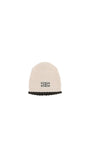 Elisabetta Franchi English Knit Hat With Edges - Milk/Black