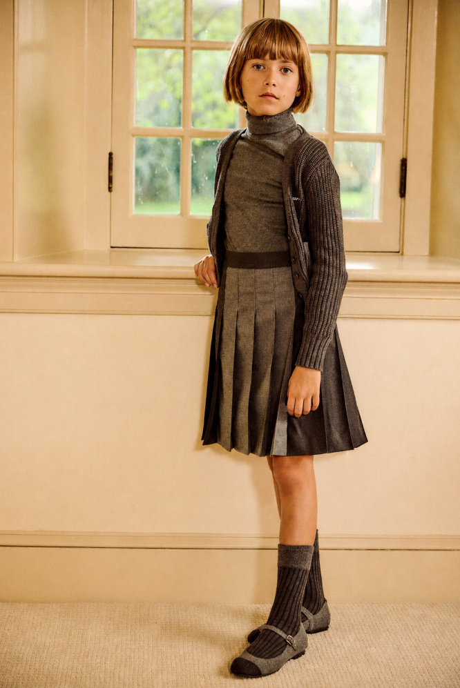 Little Parni Pleated Skirt (K683) - Grey