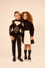 Load image into Gallery viewer, Little Parni Boys Argyle Sweater (K678) - Black