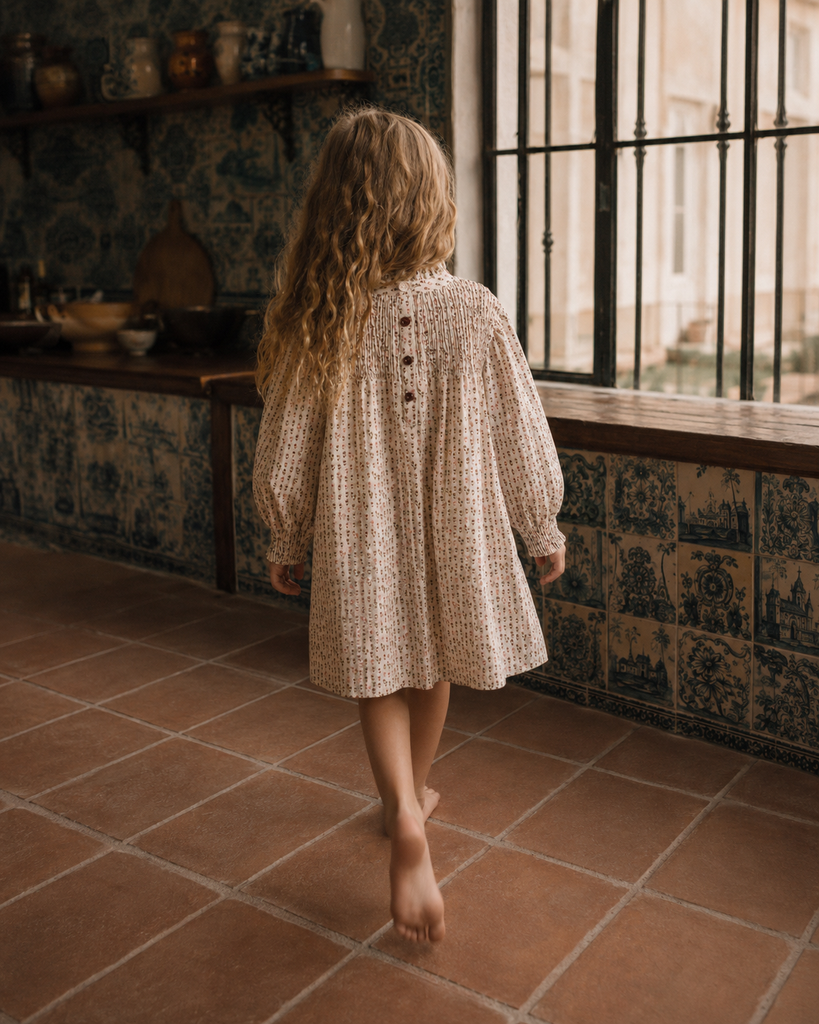 Retro Kid Emerson Smocked Dress - Floral