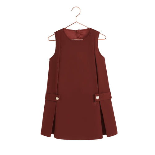 Retro Kid Emerson Sleeveless Dress - Burgundy