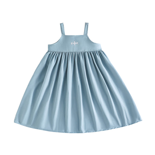 Retro Kid Emery Short Jumper Dress - Light Blue