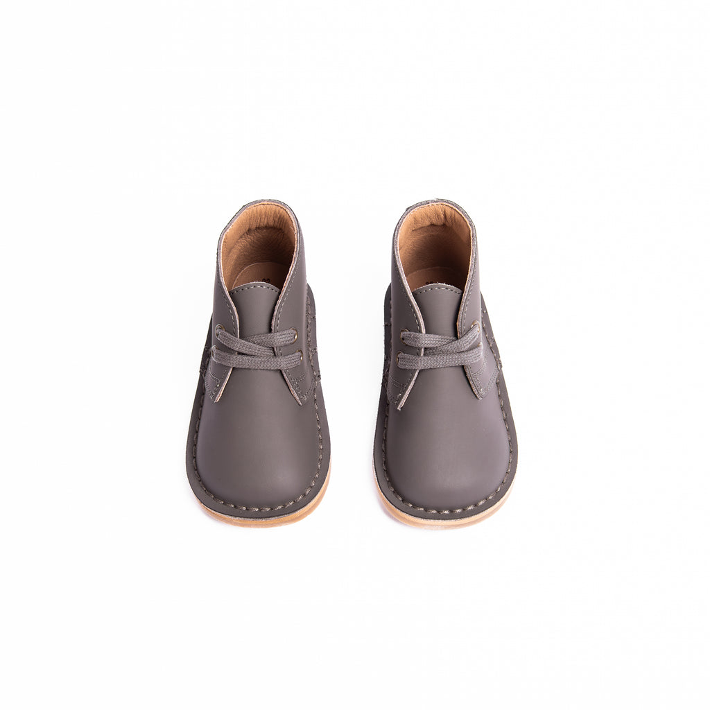 Camille Shoes Emily Toddler Grey Matte Leather