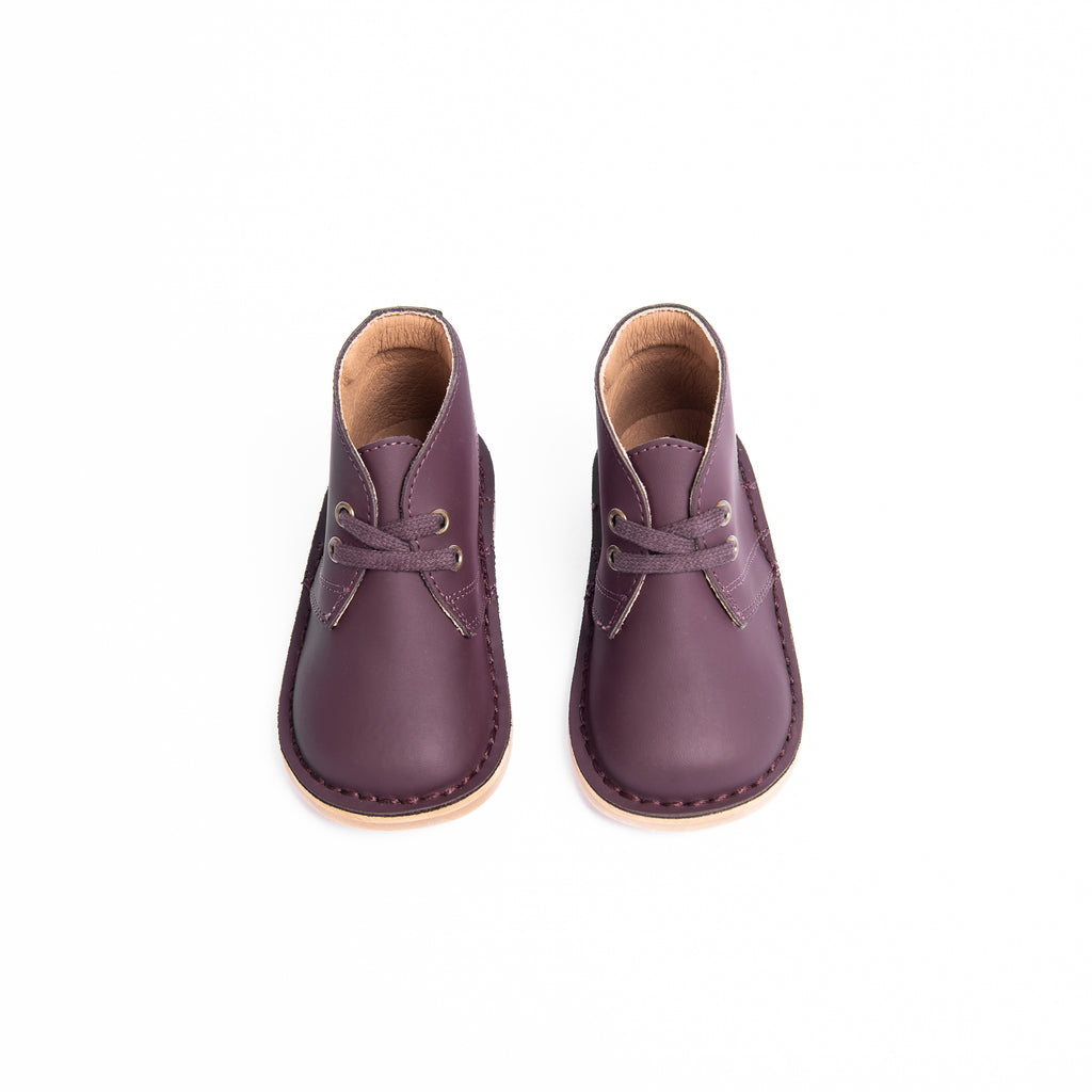 Camille Shoes Emily Toddler Burgundy Matte Leather