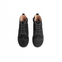 Load image into Gallery viewer, Camille Shoes Emily Wingtip Black Suede
