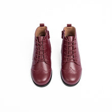 Load image into Gallery viewer, Camille Shoes Emily Wingtip - Cherry Leather