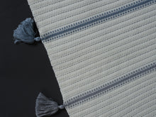 Load image into Gallery viewer, Inimini Tassel Blanket - Ivory/Blue