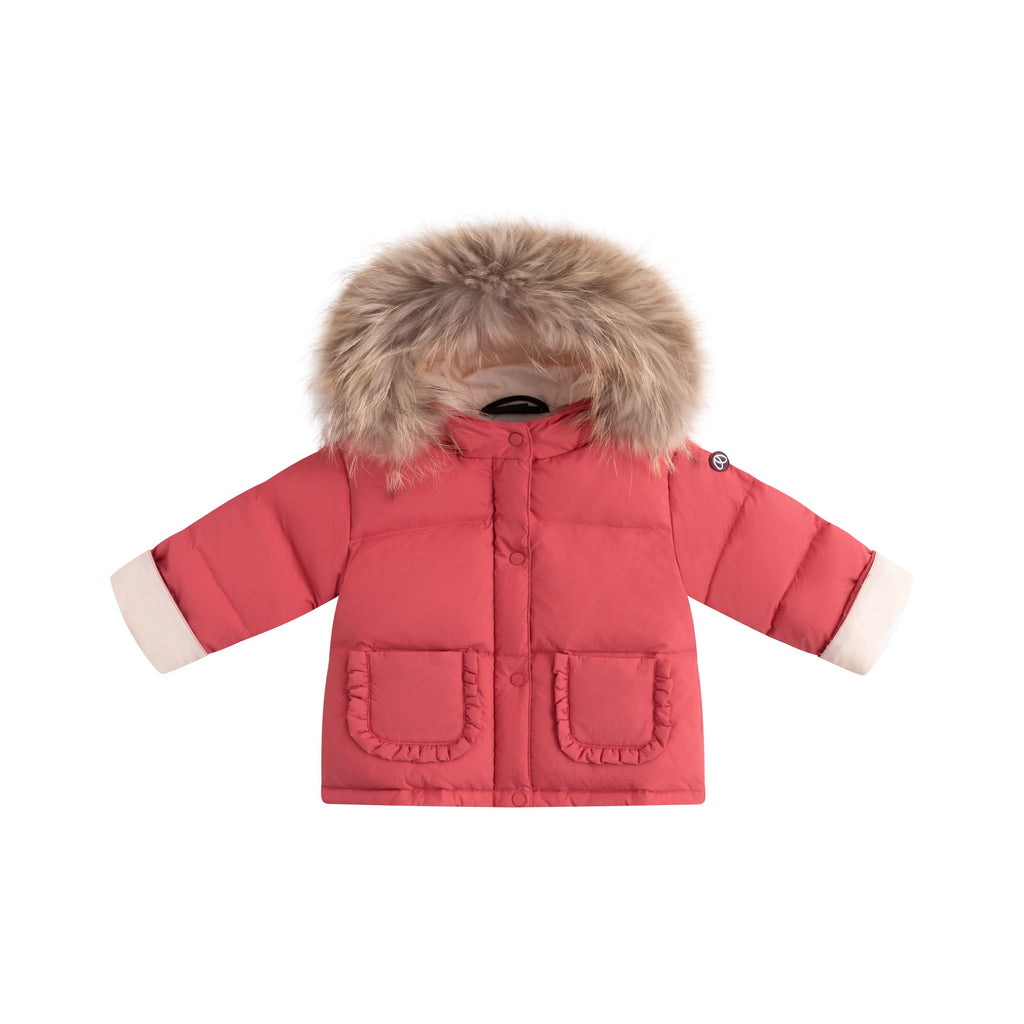 Ellabee Lyane Enfant Fur Down Jacket  - Rose