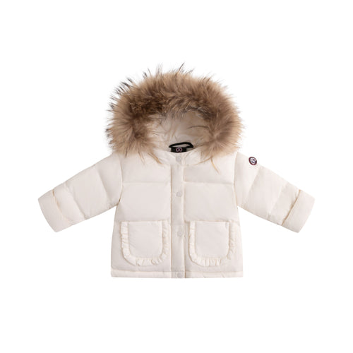 Ellabee Lyane Enfant Fur Down Jacket  - Off White
