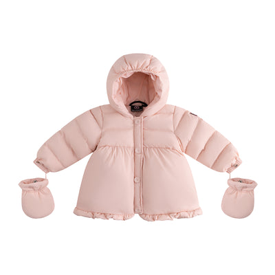 Ellabee Flore Enfant Fur Down Jacket - Baby Pink
