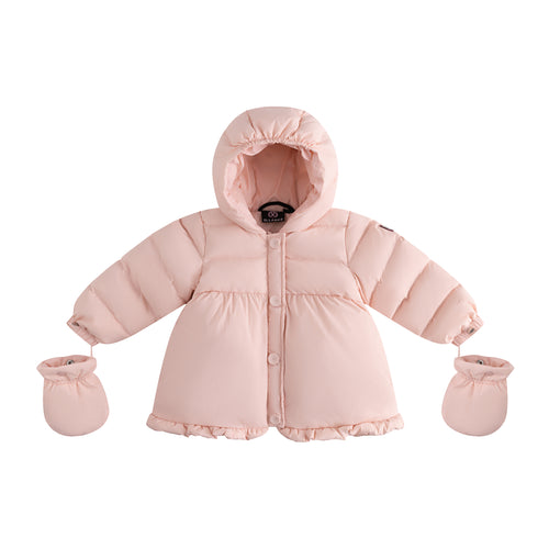 Ellabee Flore Enfant Fur Down Jacket - Baby Pink