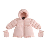 Ellabee Flore Enfant Fur Down Jacket - Baby Pink