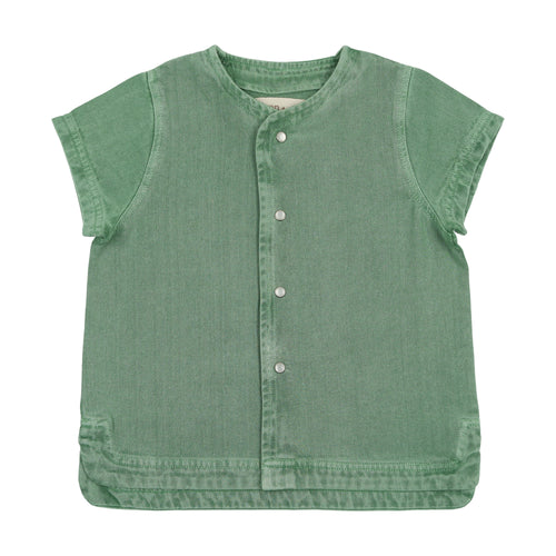 Farren & Me Denim Pocket Shirt - Green Wash