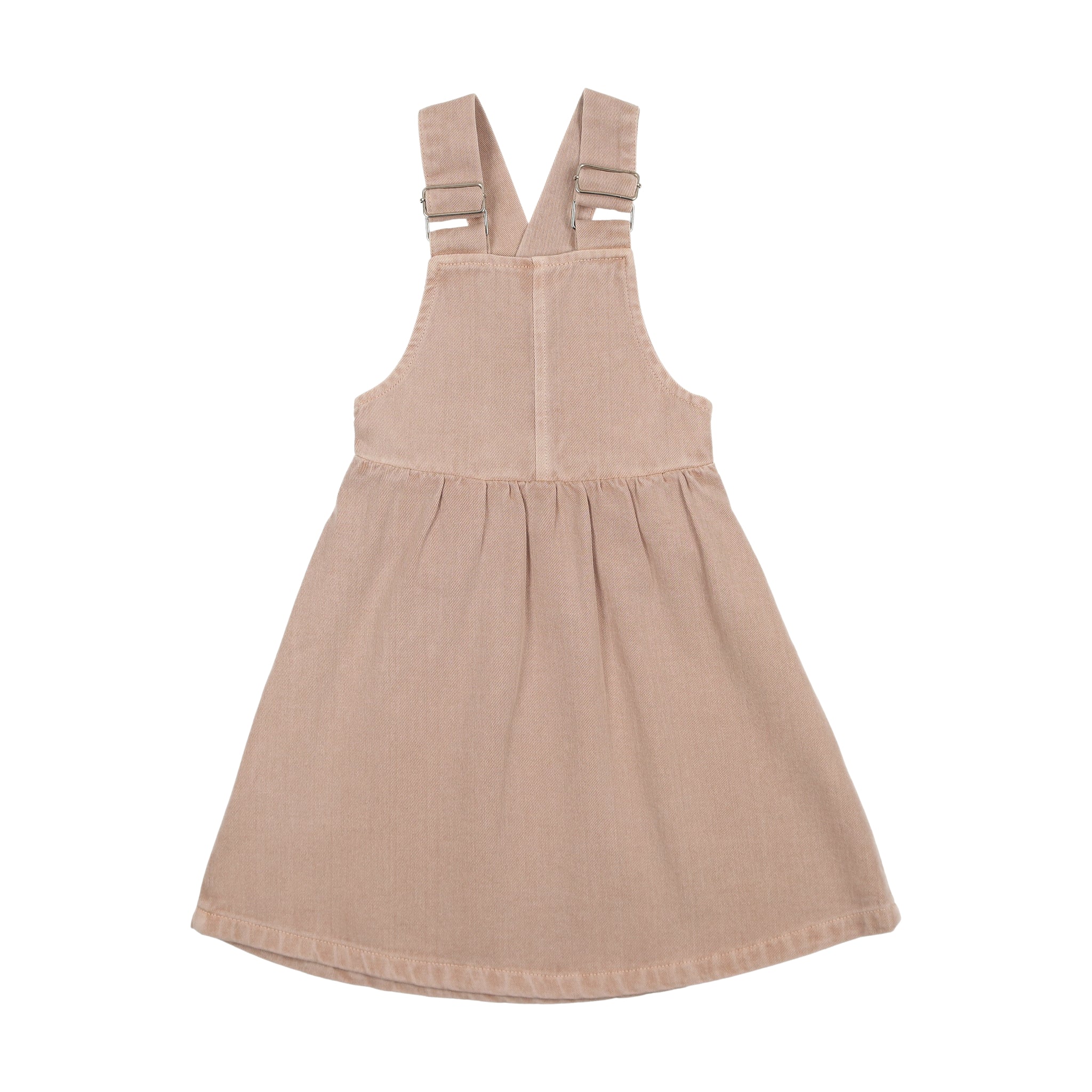 pink denim pinafore dress Girls' Summer Denim Pinafore Dress, Embroidered Floral Decor, Adjustable Straps, Suitable For Music Festivals, Weddings, Outdoor Activities