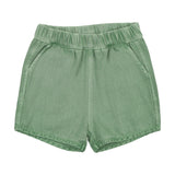 Farren & Me Denim Track Shorts - Green Wash