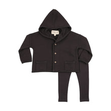Load image into Gallery viewer, Farren &amp; Me Hooded Cardigan Set - Washed Black