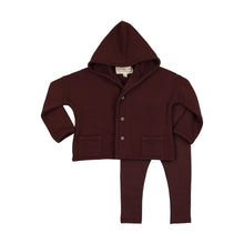 Load image into Gallery viewer, Farren &amp; Me Hooded Cardigan Set - Washed Burgundy